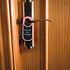 4Pcs 4 Colors Wood Doorknob Hanging Blackboard Signs AJEW-FH0003-16-5