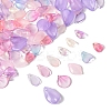 100Pcs 10 Styles Transparent Spray Painted Glass Pendants GLAA-FS0002-16-3