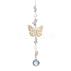 Butterfly Brass Pendant Decorations HJEW-TA00131-01-1