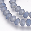 Full Rainbow Plated Faceted Rondelle Glass Beads Strands EGLA-J054-8x5mm-FR04-3