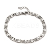 304 Stainless Steel Lumachina Chain Bracelets BJEW-C079-01C-P-1