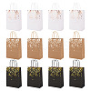 12Pcs 3 Colors Gold Stamping Paper Gift Bags CARB-TA0001-02-1
