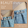 8 Sets 4 Colors Bowknot Shape Alloy Adjustable Jean Button Pins FIND-AN0001-47-4
