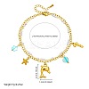 304 Stainless Steel & Plastic Pearl & Natural Stone Nuggets Tassel Double Layer Anklets FS-WG5DBE1-03-3