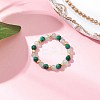 Natural Green Aventurine Beaded Stretch Rings RJEW-JR00867-03-1