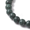Natural Black Jade Beads Stretch Bracelets for Women BJEW-TA00603-3