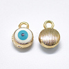Light Gold Plated Alloy Charms LS-X-ENAM-S117-27C-2