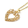 Brass Rhinestone Pendant Necklaes NJEW-M210-09G-1