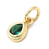 Brass Cubic Zirconia Charms KK-G554-02E-06-2