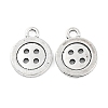 4-Hole Button Tibetan Style Zinc Alloy Charms LS-TIBEP-R334-167AS-RS-1