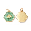 Rack Plating Brass Enamel Pendants X-KK-H431-10G-6