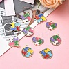 10Pcs 5 Styles Alloy Enamel Pendants ENAM-YW0003-87-6