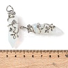 Opalite Double Terminal Pointed Pendants G-C144-03P-12-3