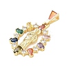 Religion Brass Pave Cubic Zirconia Pendants CU-CBA83A6-01A-G-3