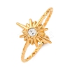 304 Stainless Steel Rhinestone Cuff Rings RJEW-D306-23G-2