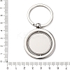 Rotatable Alloy Blank Keychain Cabochon Settings KEYC-F041-01P-3