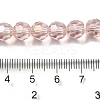 Electroplate Transparent Glass Beads Strands EGLA-A035-T8mm-L20-4