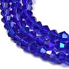Transparent Electroplate Glass Beads Strands EGLA-A039-T3mm-L06-3