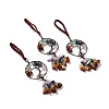 Wire Wrapped Chakra Chips Natural Gemstone Big Pendant Decorations HJEW-H057-02D-01-2