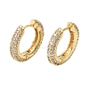 Brass Micro Pave Cubic Zirconia Hoop Earrings KK-CBA8324-24G-04-4