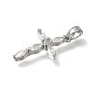 Brass Micro Pave Clear Cubic Zirconia Pendants CU-CBA9883-05B-P-2
