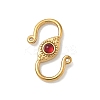 304 Stainless Steel Rhinestone S-Hook Clasps STAS-G373-05G-1