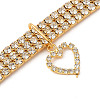 Adjustable 3-Row Iron Rhinestone Cup Chain Pet Collars AJEW-A054-01D-2