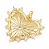 Brass Micro Pave Clear Cubic Zirconia Pendants KK-L275-71K-G-2