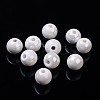 Glazed Porcelain Round Beads X-PORC-S489-10mm-01-1
