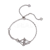 Tarnish Resistant Adjustable Braided 201 Stainless Steel Macrame Pouch Cable Chain Slider Bracelet Making BJEW-JB10284-01-1