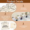 Happy Birthday Laser Cut Wooden Money Holder Display Stands AJEW-FG0004-31-4