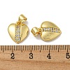 Brass Micro Pave Cubic Zirconia Pendants KK-N254-135B-G-3