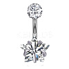 Clear Cubic Zirconia Belly Button Rings WG9960A-29-1