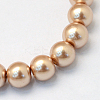 Baking Paint Pearlized Glass Pearl Round Bead Strands X-HY-Q330-8mm-11-2