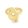 Brass Letter Open Cuff Rings for Women RJEW-G313-01Q-G-2