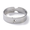 Non-Tarnish Word Love 304 Stainless Steel wide Hinged Bangles BJEW-G700-05P-3