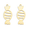 Ion Plating(IP) 201 Stainless Steel Pendants STAS-N098-128LG-1