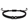304 Stainless Steel Alphabet Beads Braided Bead Bracelets RY3090-15-1
