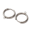 201 Stainless Steel Hoop Earring Findings STAS-D379-05B-P-2