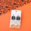 Halloween BOO Word Acrylic Dangle Stud Earrings FS-WG95590-01-2