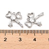 Brass Micro Pave Clear Cubic Zirconia Charms KK-C054-19P-3