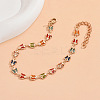 Bohemian Style Brass Enamel Butterfly Link Anklets WG8DE61-01-1