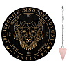 AHADEMAKER 1Pc Cone/Spike/Pendulum Natural Rose Quartz Stone Pendants DIY-GA0004-32N-1