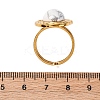 Oval Natural Howlite Finger Rings RJEW-M063-01G-10-3