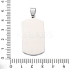 304 Stainless Steel Micro Pave Cubic Zirconia Pendants STAS-U043-26P-3