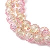 Spray Painted Crackle Glass Beads Strands CCG-Q002-12mm-03-3