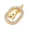 26Pcs Brass Micro Pave Clear Cubic Zirconia Pendants KK-L268-032G-3