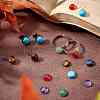 28Pcs 7 Style atural Carnelian & Yellow Aventurine & Tiger Eye & Green Aventurine & Turquoise & Lapis Lazuli & Amethyst Cabochons G-SC0002-13B-5