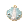 304 Stainless Steel Enamel Pendants STAS-P431-35A-G-1