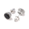 Rack Plating Brass Pave Single Cubic Zirconia Stud Earrings X-EJEW-I304-02P-03-2